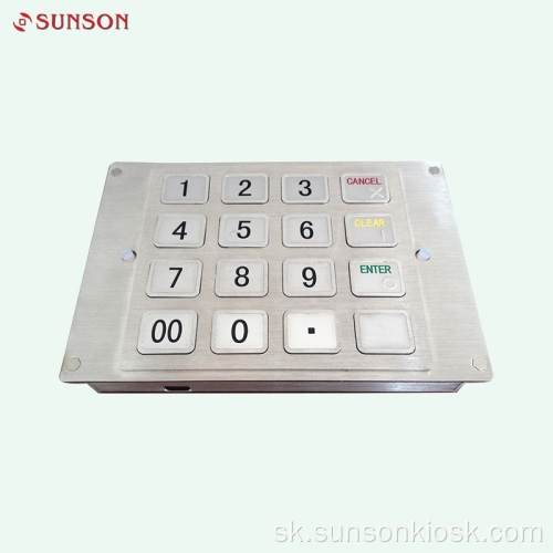 Šifrovacia klávesnica PCI3.0 pre kioskový automat na predaj kariet